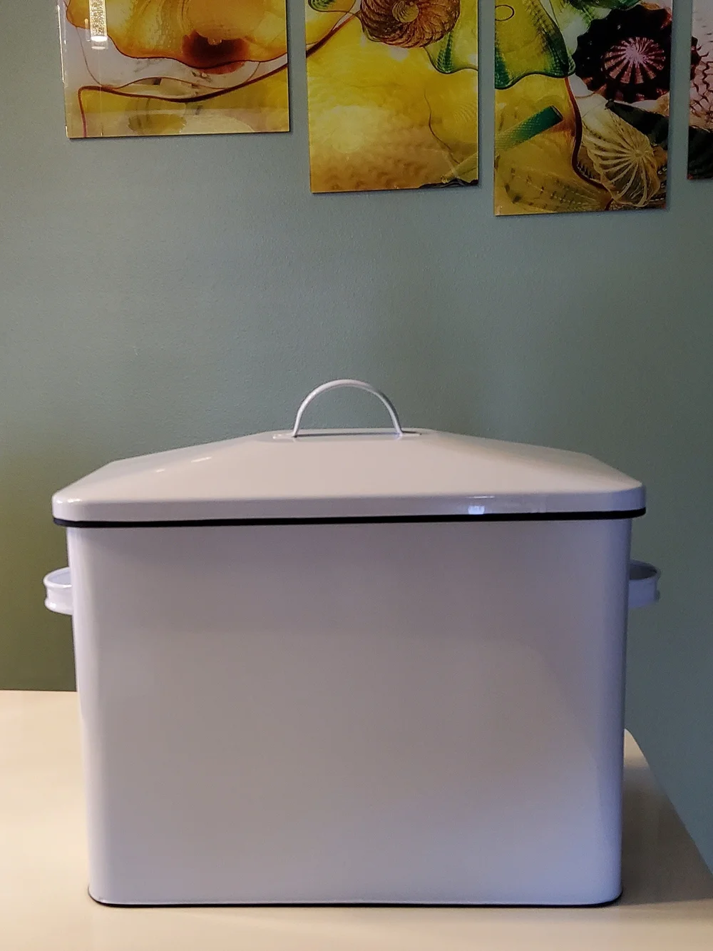 KLARSTEIN White BIG Bread Storage Containar Stainless Steel